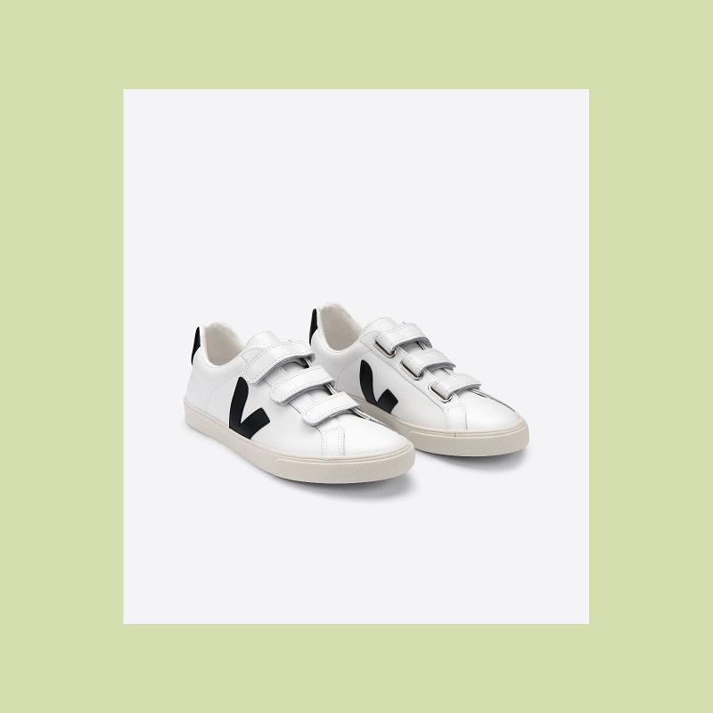 Zapatillas Veja Mujer Madrid - Esplar Tenis Blancas Negras Cuero ES2144056